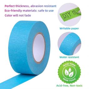 img 1 attached to 🌈 Vibrant Rainbow Colored Masking Tape for Crafts and DIY Projects - 12 Rolls, 1 Inch Wide x26.2Yards Long