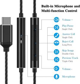 img 2 attached to 🎧 Высококачественные наушники USB C для Samsung S21 Ultra - наушники APETOO Type C + чехол | Шумоподавляющие наушники USB C с микрофоном для Galaxy S20 FE, S21, S20, Note 10 Plus, Pixel 5, 4, 3 XL, OnePlus 9 Pro.