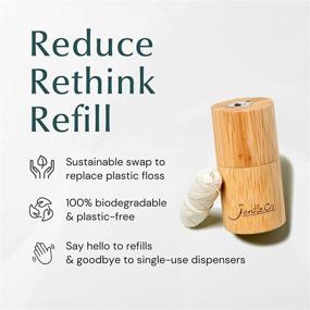 img 3 attached to 🌱 JentleCo Bamboo Floss Dispenser and Biodegradable Silk Floss (30 m / 33 yd) - Eco-Friendly, Refillable, Unscented, Plastic-Free, Zero-Waste