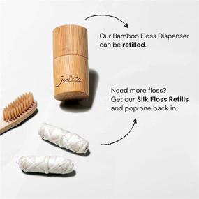 img 1 attached to 🌱 JentleCo Bamboo Floss Dispenser and Biodegradable Silk Floss (30 m / 33 yd) - Eco-Friendly, Refillable, Unscented, Plastic-Free, Zero-Waste