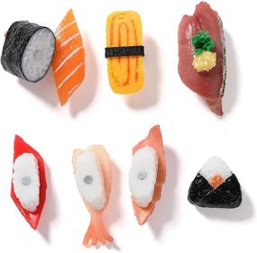 img 3 attached to 🍣 Funny Simulation Sushi Refrigerator Magnets - Cute & Effective Home Decoration Magnetic Objects