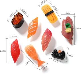 img 2 attached to 🍣 Funny Simulation Sushi Refrigerator Magnets - Cute & Effective Home Decoration Magnetic Objects