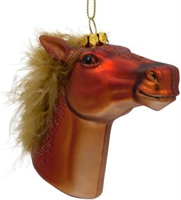 img 3 attached to Horse Blown Glass Christmas Ornament