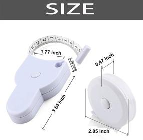 img 2 attached to 📏 4 Pack Double Scale Measuring Tape Set for Body Measurements, Sewing, Tailoring, and Home Crafts - 60 Inch (150cm) Flexible Tape Measure for Fabric, Knitting, and Weight Loss