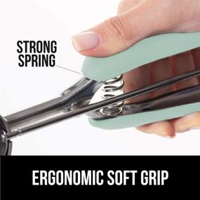 img 1 attached to 🍨 Gorilla Grip Stainless Steel Spring-Loaded Fruit, Cookie, and Ice Cream Scoop - Easy Squeeze and Clean Release - Comfortable Handle - Small, 1 TBSP Scooper Size 60 - Uniform Portions - Mint