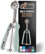 🍨 gorilla grip stainless steel spring-loaded fruit, cookie, and ice cream scoop - easy squeeze and clean release - comfortable handle - small, 1 tbsp scooper size 60 - uniform portions - mint logo