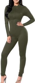 img 3 attached to 👗 Women's Clothing: Bodycon Jumpsuits Playsuits with TOB Sleeves