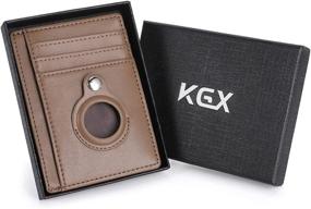 img 3 attached to KGX Apple AirTag Wallet Holder: The Ultimate Accessory for Men on the Go