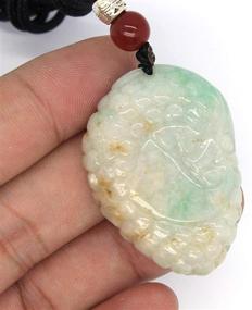 img 1 attached to 🥦 Certified Jadeite Jade Necklace Pendant - Type A Vegetables Series