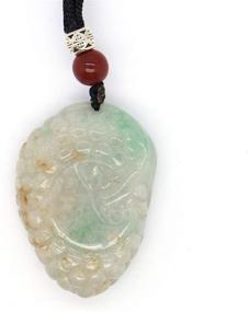 img 4 attached to 🥦 Certified Jadeite Jade Necklace Pendant - Type A Vegetables Series