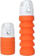 roxyon 16.9oz foldable silicone water bottle: collapsible, anti-leakage, leak-proof 🌊 valve, portable for travel, outdoor sports - food grade, bpa free logo