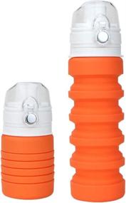 img 4 attached to Roxyon 16.9oz Foldable Silicone Water Bottle: Collapsible, Anti-Leakage, Leak-proof 🌊 Valve, Portable for Travel, Outdoor Sports - Food Grade, BPA Free