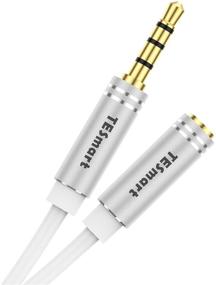 img 4 attached to 🎧 3.5mm TRRS Mic Extension Cable - TESmart Male to Female Audio Cable for Headphones, Phones, Tablets, PCs, Speakers, MP3 Players, & More (3.2ft, White)