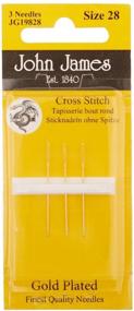 img 1 attached to 🧵 Premium Colonial Needle Gold Tapestry Hand Needles - Size 28, Pack of 3