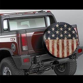 img 3 attached to American Flag Spare Tire Cover Waterproof Dust-Proof UV Sun Wheel Tire Cover Fit For Jeep