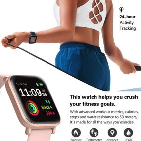 img 1 attached to FITVII Smart Watch: Heart Rate Monitor, Waterproof Smartwatch with Sleep & Blood Oxygen Tracker - Perfect for Women and Men