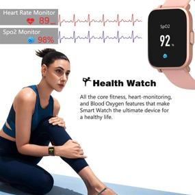 img 2 attached to FITVII Smart Watch: Heart Rate Monitor, Waterproof Smartwatch with Sleep & Blood Oxygen Tracker - Perfect for Women and Men