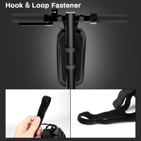 img 3 attached to Achort Waterproof Electric Scooter Handlebar Bag - Scooter Storage Bag 2L with Hook & Loop Fastener, Reflective Design - Front Hanging Bag for Kick Scooter, Folding Bike, Segway ES