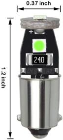 img 2 attached to Yoper BA9S 53 57 1895 64111 LED Car Canbus Light Bulb 12V Green (Pack of 10)