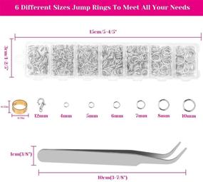 img 2 attached to 🧰 Полный набор для ремонта ювелирных изделий: 1520 шт серебряных кольцевых звеньев и 3 шт ювелирных пассатижей для легкого изготовления украшений - идеально подходит для сережек, ожерелий, колец, браслетов и многое другое!
