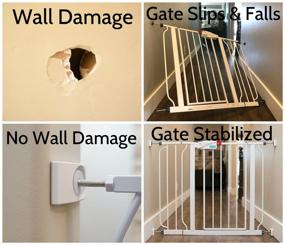 img 3 attached to 👶 Wall Nanny - Baby Gate Wall Protector (Made in USA) - Protect Walls & Doorways from Pet & Dog Gates - Child Safety Gate - No Hazard on Bottom Spindles - 4-Pack