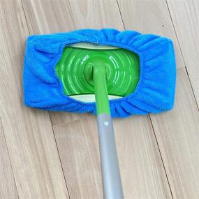 img 3 attached to 🧹 Evelots Mop/Sweeper Pad - Microfiber, Reusable, Fast-Drying, Non-Abrasive - One Size, Set of 6