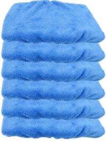 img 2 attached to 🧹 Evelots Mop/Sweeper Pad - Microfiber, Reusable, Fast-Drying, Non-Abrasive - One Size, Set of 6