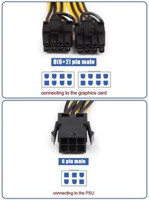 img 1 attached to 🔌 Кабель-разветвитель питания PCIe Kalolary 6 Pin - 2 x 8 Pin (6+2), 6Pin to Dual 8PIN для графических карт PCI-e Express VGA (4 штуки)