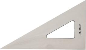 img 1 attached to 🔺 Alvin SK360-12: 12-Inch Smoke-Tint Triangle Ruler - Math Geometry Tool (30/60 Degrees)