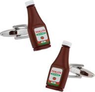 🍅 cuff daddy ketchup bottle cufflinks: a stylish and quirky presentation logo