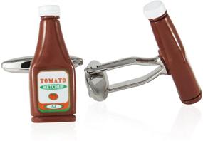 img 3 attached to 🍅 Cuff Daddy Ketchup Bottle Cufflinks: A Stylish and Quirky Presentation