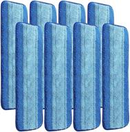 gazeer 8 pack microfiber cleaning pads - compatible with bona wet & dry mop, 18 inch, replacement cleaning head for hardwood floors - washable & reusable logo