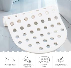 img 1 attached to 🛀 Non Slip Bathtub and Shower Mat for Kids and Elderly - ALL PRIDE, Machine Washable, White, 29 x 15 Inch