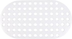 img 4 attached to 🛀 Non Slip Bathtub and Shower Mat for Kids and Elderly - ALL PRIDE, Machine Washable, White, 29 x 15 Inch