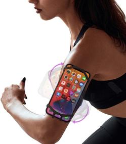 img 4 attached to 📱 JEMACHE Running Armband for iPhone 12 Pro Max, 11 XS XR X SE, 6S 7 8 Plus, Samsung Galaxy S21 S20 S10 Plus, S21 Ultra 5G, S20 FE, Note 20 10 9 8 – Workout Cell Phone Arm Band Holder