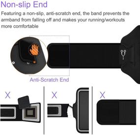 img 2 attached to 📱 JEMACHE Running Armband for iPhone 12 Pro Max, 11 XS XR X SE, 6S 7 8 Plus, Samsung Galaxy S21 S20 S10 Plus, S21 Ultra 5G, S20 FE, Note 20 10 9 8 – Workout Cell Phone Arm Band Holder