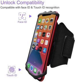 img 3 attached to 📱 JEMACHE Running Armband for iPhone 12 Pro Max, 11 XS XR X SE, 6S 7 8 Plus, Samsung Galaxy S21 S20 S10 Plus, S21 Ultra 5G, S20 FE, Note 20 10 9 8 – Workout Cell Phone Arm Band Holder