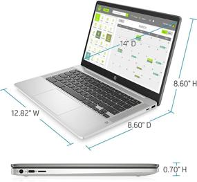 img 1 attached to HP Chromebook 14-inch HD Laptop (14a-na0010nr, Mineral Silver) - Intel Celeron N4000, 4GB RAM, 32GB eMMC, Chrome