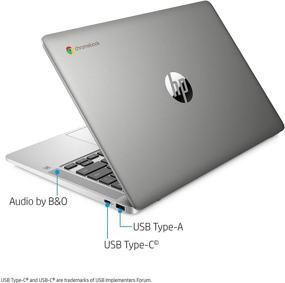 img 2 attached to HP Chromebook 14-inch HD Laptop (14a-na0010nr, Mineral Silver) - Intel Celeron N4000, 4GB RAM, 32GB eMMC, Chrome