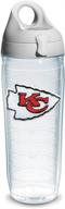 🏈 tervis kansas city chiefs double walled insulated tumbler cup, made in usa - 24oz water bottle with gray lid & primary logo logo