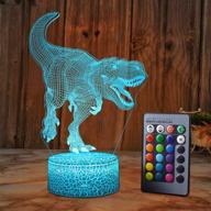 szltzk dinosaur 3d illusion lamp - perfect 16-color remote control night light for boys & girls. best christmas & birthday gift for kids ages 1-11! logo