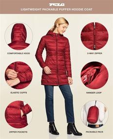 img 2 attached to TSLA Lightweight Packable Jackets Water Resistant Women's Clothing for Coats, Jackets & Vests