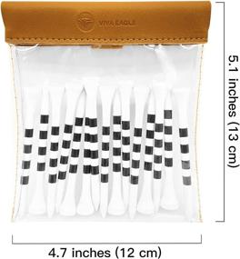 img 2 attached to 🏌️ VIVA EAGLE Golf Tees Pouch Bag with Clip: Clear Transparent Squeeze Top Pocket, 15 Bamboo Tees Included!
