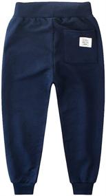 img 3 attached to 👖 KISBINI Boys' Cotton Elastic Sweatpants - Optimal Children's Clothing for Pants