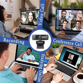 img 1 attached to 🎥 High Definition 1080P Webcam with Microphone for Desktop - Perfect for Live Streaming, Video Calling, Conferencing, Recording, Gaming, and 3D Noise Reduction