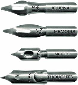 img 1 attached to 🖊️ Enhance Your Creativity with Tim Holtz Idea-ology Metal Pen Nibs - Pack of 12, Various Sizes, Decorative and Durable - TH92909, White