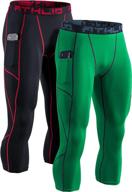 performance-enhancing athlio compression athletic leggings: optimal running men's clothing for active individuals logo