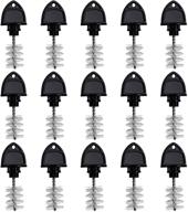 🍺 ferroday tap plug brush pack for beer faucet – 15 black tap plugs with cleaning brush caps for draft beer cover logo