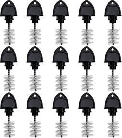 img 4 attached to 🍺 FERRODAY Tap Plug Brush Pack for Beer Faucet – 15 Black Tap Plugs with Cleaning Brush Caps for Draft Beer Cover