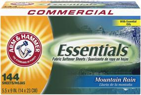 img 2 attached to 💧 Arm &amp; Hammer Essentials Dryer Sheets Mountain Rain - 144 Sheets per Box, 6 Boxes per Carton